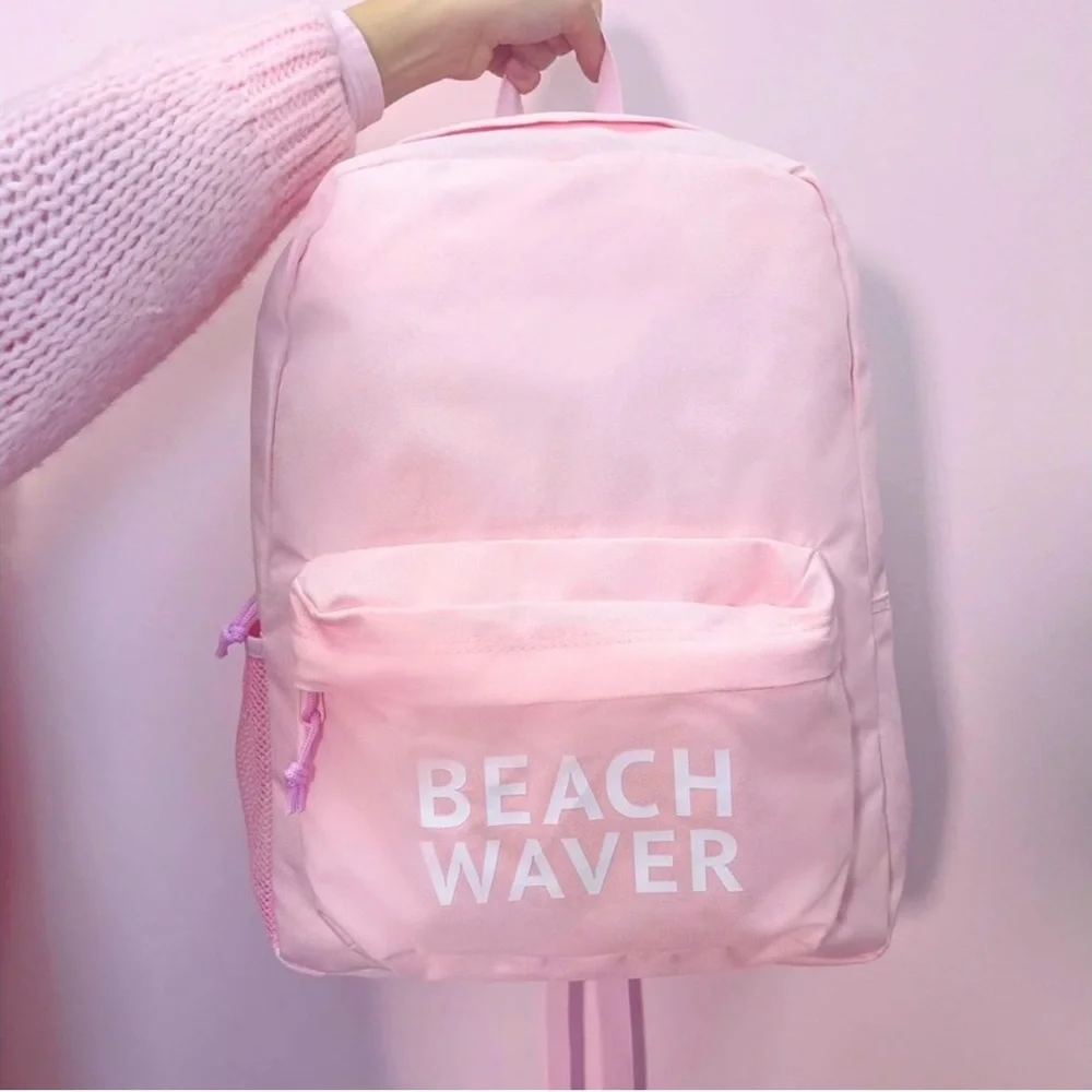 Beachwaver Large Pink Backpack MSRP $40 - Picture 2 of 2